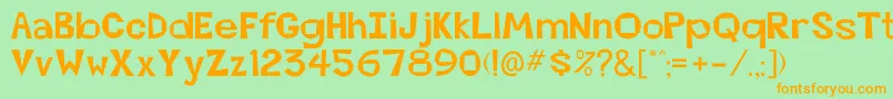 BeatsvilleRegu Font – Orange Fonts on Green Background
