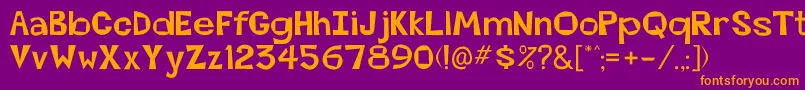 BeatsvilleRegu Font – Orange Fonts on Purple Background