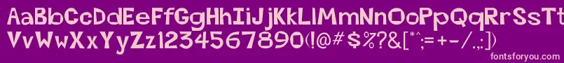 BeatsvilleRegu Font – Pink Fonts on Purple Background