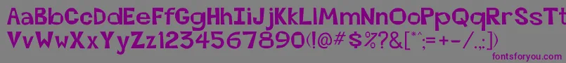 BeatsvilleRegu Font – Purple Fonts on Gray Background