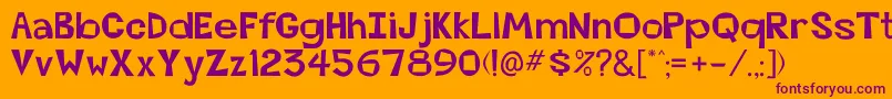 BeatsvilleRegu Font – Purple Fonts on Orange Background
