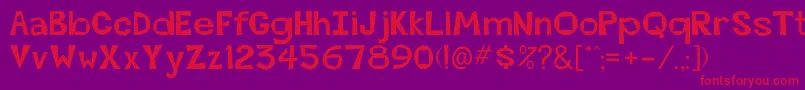 BeatsvilleRegu Font – Red Fonts on Purple Background