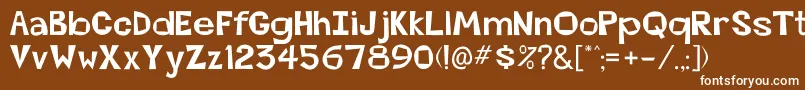 Шрифт BeatsvilleRegu – белые шрифты на коричневом фоне