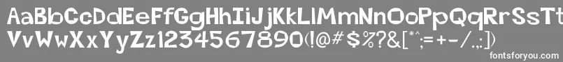 BeatsvilleRegu Font – White Fonts on Gray Background