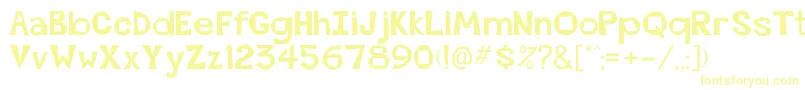 BeatsvilleRegu Font – Yellow Fonts on White Background