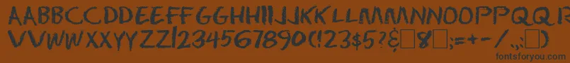 Шрифт Dseraser – чёрные шрифты на коричневом фоне