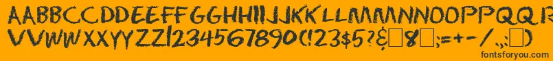 Dseraser Font – Black Fonts on Orange Background