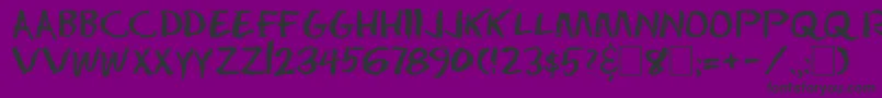 Dseraser Font – Black Fonts on Purple Background