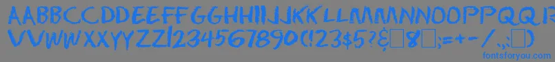 Dseraser Font – Blue Fonts on Gray Background
