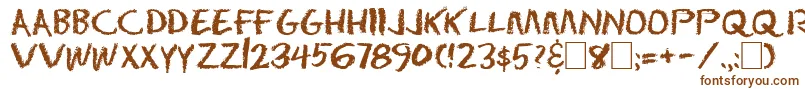 Dseraser Font – Brown Fonts on White Background