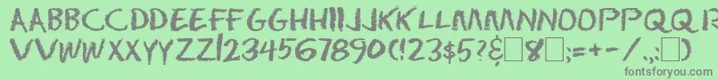 Dseraser Font – Gray Fonts on Green Background