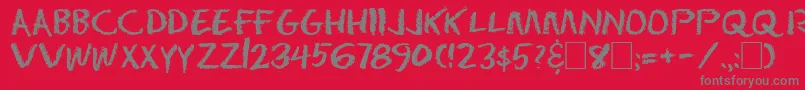 Dseraser Font – Gray Fonts on Red Background