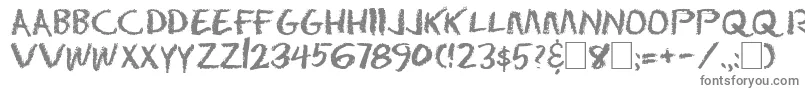 Dseraser-fontti – harmaat kirjasimet valkoisella taustalla