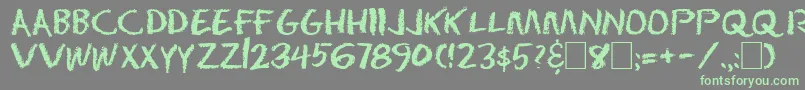 Dseraser-Schriftart – Grüne Schriften auf grauem Hintergrund