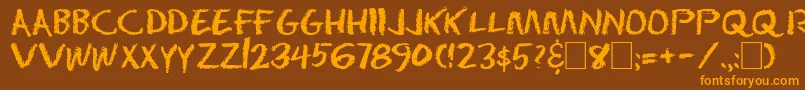 More about Dseraser Font Dseraser Font – Orange Fonts on Brown Background