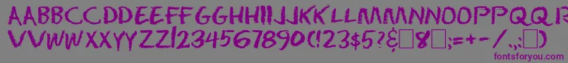 Dseraser Font – Purple Fonts on Gray Background