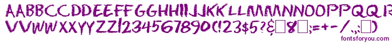 Dseraser Font – Purple Fonts on White Background