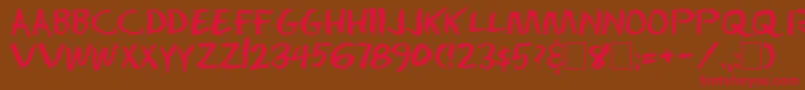 Dseraser Font – Red Fonts on Brown Background
