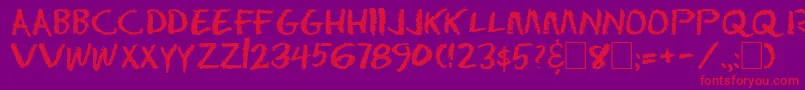 Dseraser Font – Red Fonts on Purple Background