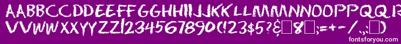 Dseraser Font – White Fonts on Purple Background