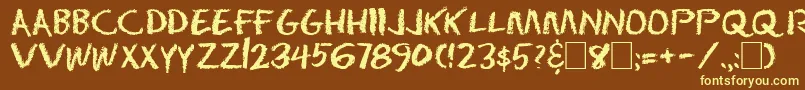 Dseraser Font – Yellow Fonts on Brown Background