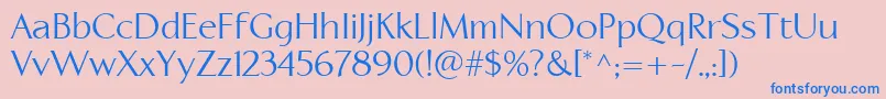 LinotypeapertoRoman Font – Blue Fonts on Pink Background