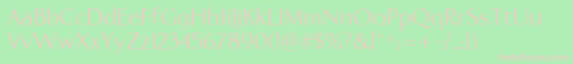 LinotypeapertoRoman Font – Pink Fonts on Green Background