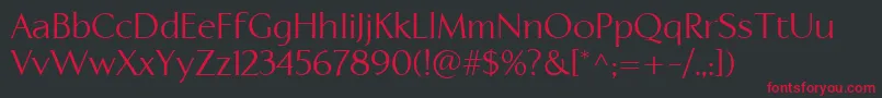 LinotypeapertoRoman Font – Red Fonts on Black Background