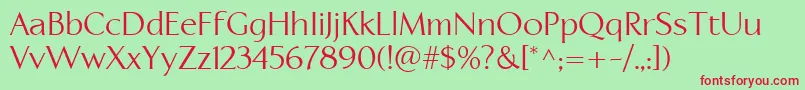 LinotypeapertoRoman Font – Red Fonts on Green Background