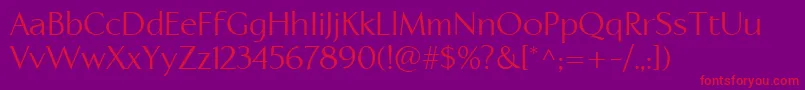 LinotypeapertoRoman Font – Red Fonts on Purple Background