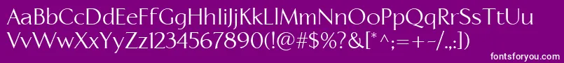 LinotypeapertoRoman Font – White Fonts on Purple Background