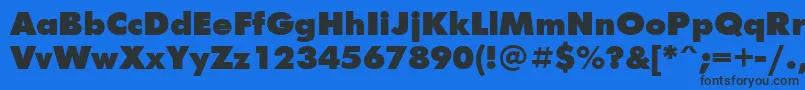 UkrainianfuturisextraBold Font – Black Fonts on Blue Background