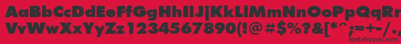 UkrainianfuturisextraBold Font – Black Fonts on Red Background