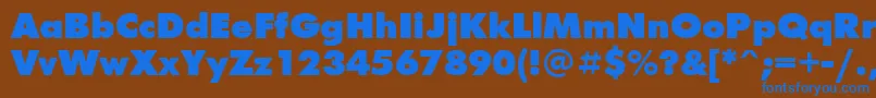 UkrainianfuturisextraBold Font – Blue Fonts on Brown Background