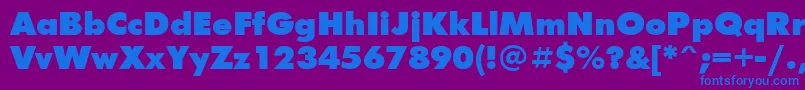 UkrainianfuturisextraBold Font – Blue Fonts on Purple Background