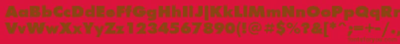 UkrainianfuturisextraBold Font – Brown Fonts on Red Background