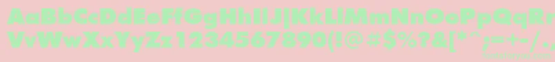 UkrainianfuturisextraBold Font – Green Fonts on Pink Background