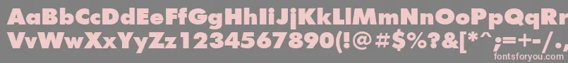 UkrainianfuturisextraBold Font – Pink Fonts on Gray Background