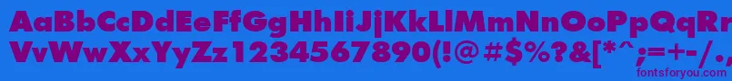 UkrainianfuturisextraBold Font – Purple Fonts on Blue Background