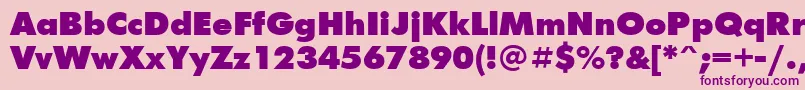 UkrainianfuturisextraBold Font – Purple Fonts on Pink Background