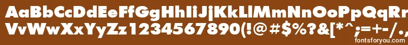 UkrainianfuturisextraBold Font – White Fonts on Brown Background