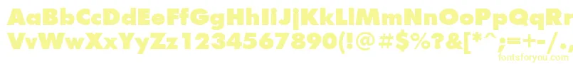 UkrainianfuturisextraBold Font – Yellow Fonts on White Background