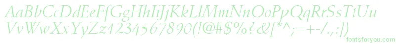 DeutchSsiItalic Font – Green Fonts on White Background