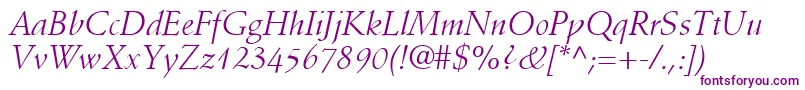 DeutchSsiItalic Font – Purple Fonts on White Background