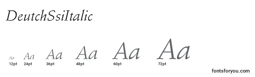 Размеры шрифта DeutchSsiItalic