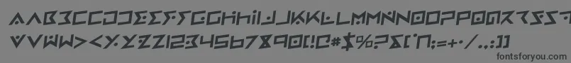 IronCobraRotalic Font – Black Fonts on Gray Background