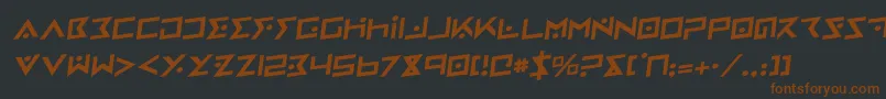 IronCobraRotalic Font – Brown Fonts on Black Background