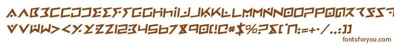Шрифт IronCobraRotalic – коричневые шрифты на белом фоне