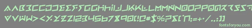 IronCobraRotalic-Schriftart – Grüne Schriften auf grauem Hintergrund