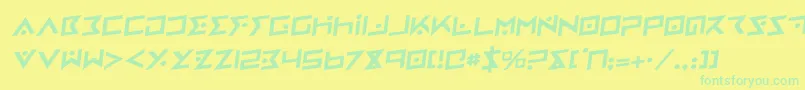 Saiba mais sobre a fonte IronCobraRotalic Fonte IronCobraRotalic – fontes verdes em um fundo amarelo